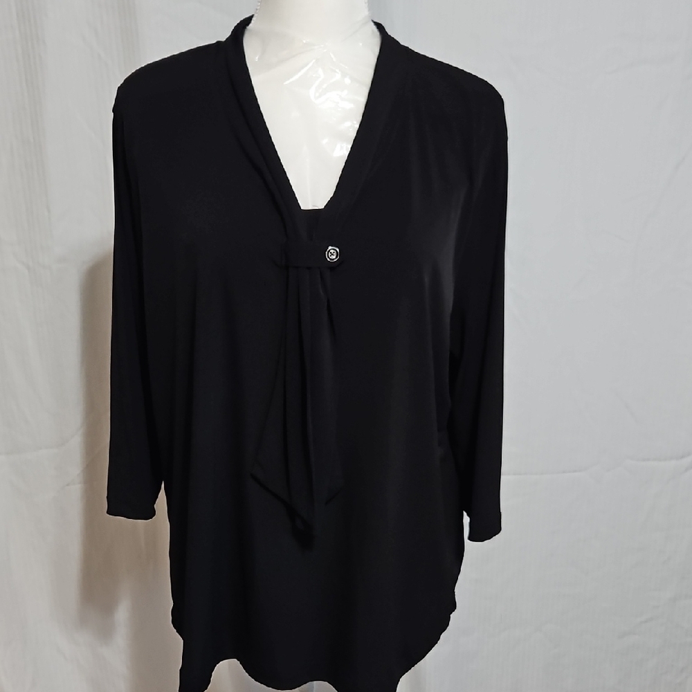 Southern Lady Elegant Black Blouse